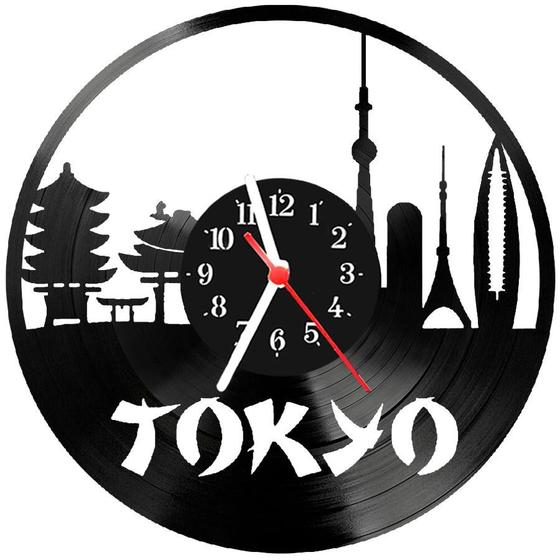 Imagem de Relógio De Vinil Disco Lp Parede Tokyo