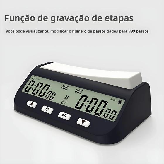 Imagem de Relógio De Xadrez Digital Multifuncional Profissional Preciso Contagem Regressiva Temporizador Jogo