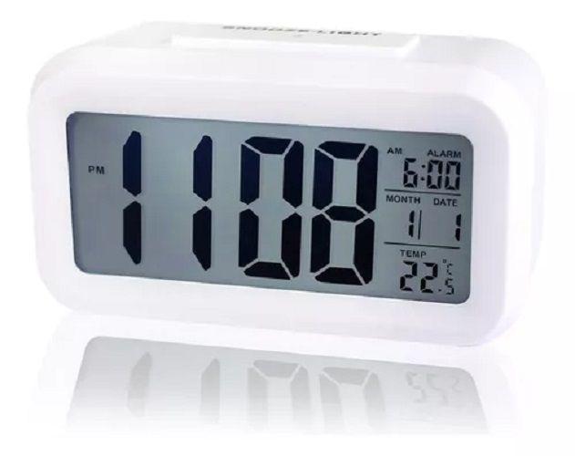 Relógio Despertador Digital Alto De Mesa Calendário Chronos Menor preço em Relógio Despertador Digital Alto De Mesa Calendário Chronos