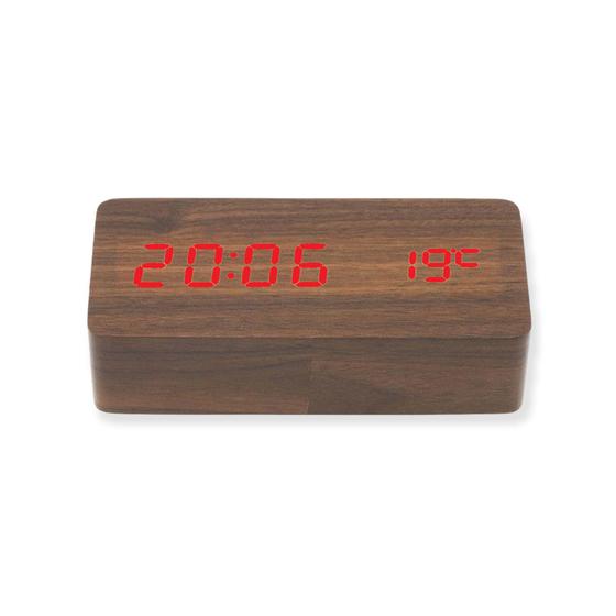 Relógio Despertador digital de mesa LED estilo madeira retangular quadrado tipo 3 Menor preço em Relógio Despertador digital de mesa LED estilo madeira retangular quadrado tipo 3