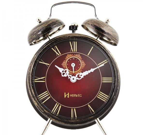 Relógio despertador vintage à corda - Herweg - Relógio / Despertador ...