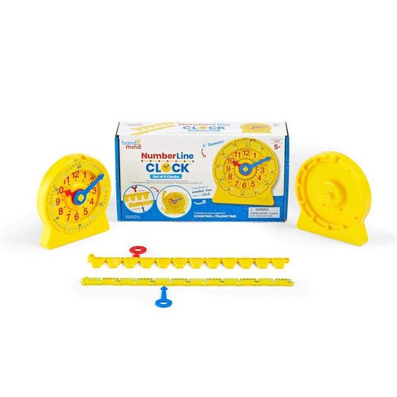 Imagem de Relógio Didático Hand2mind NumberLine para Crianças (Conjunto com 6)