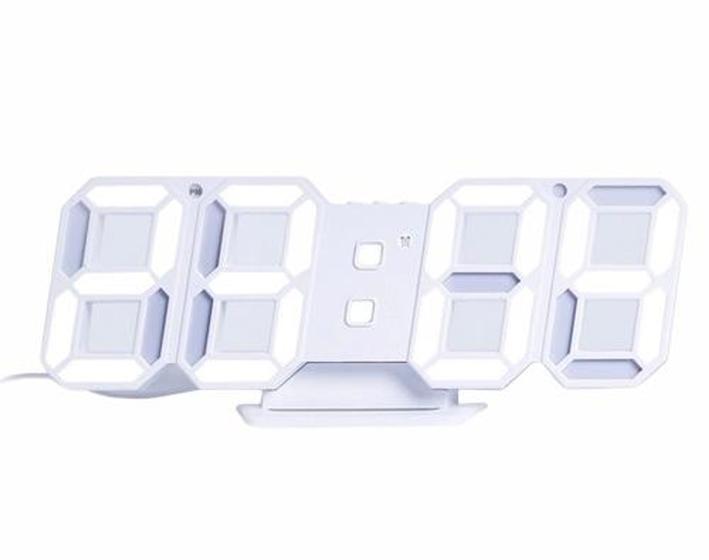 Imagem de Relógio Digital 3d Led Parede Mesa Alarme Snooze Com Alarme 12/24 Horas - Getit Well