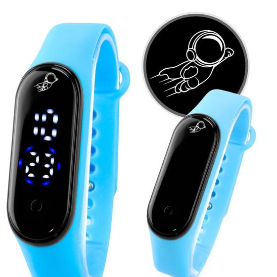 Imagem de Relogio digital bracelete infantil prova dagua ajustavel silicone adolescente menina verde agua criança data original