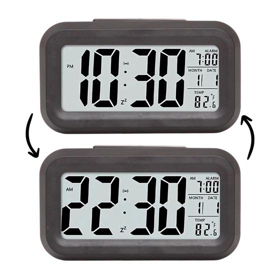 Imagem de Relógio Digital Com Calendário e Medidor de Temperatura