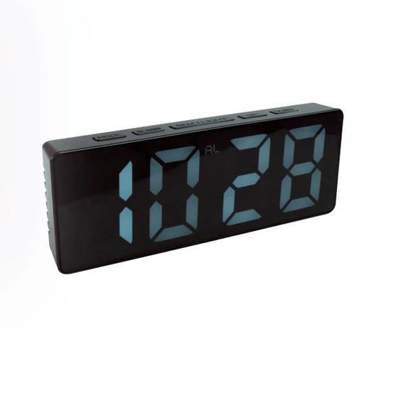 Imagem de Relógio digital de mesa com cabo usb 16x6x2,9cm