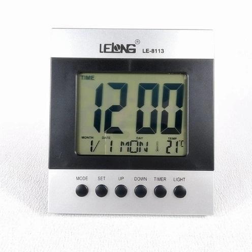 Imagem de Relógio Digital Despertador de Mesa Data Temperatura LE-8113