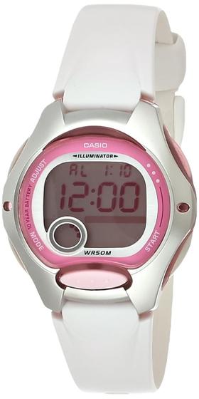 Imagem de Relógio digital feminino Casio LW200-7AV com alça branca