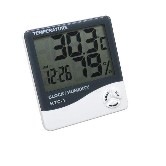 Imagem de Relógio Digital Higrômetro E Termômetro Despertador Htc-1