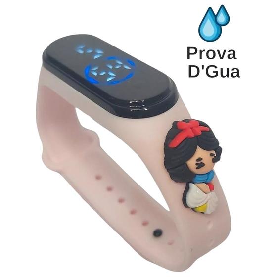 Imagem de Relogio digital infantil led touch branca de neve - khostar