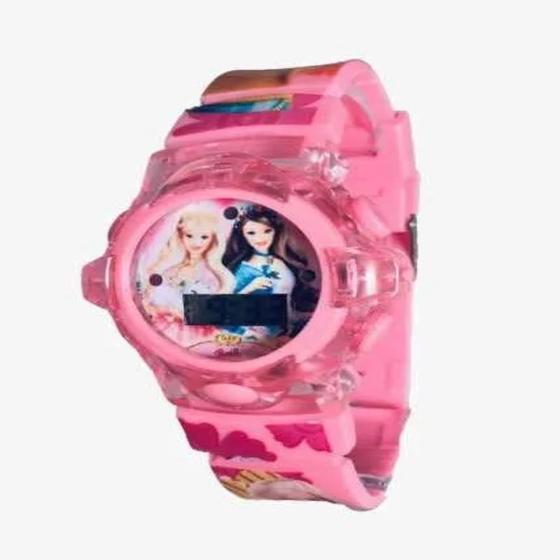 Relógio Digital Infantil Toca e Pisca Luz led Watch Barbie - Quartz ...