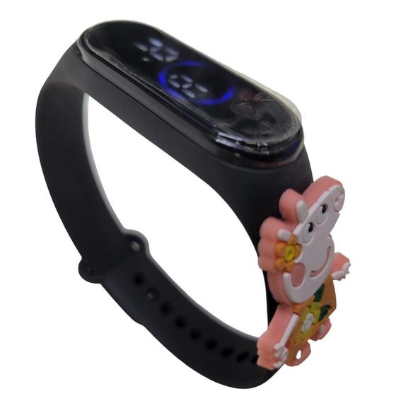 Imagem de Relógio Digital Infantil Touch Resistente à Água - Peppa Pig _ Preto - SMACTUDO