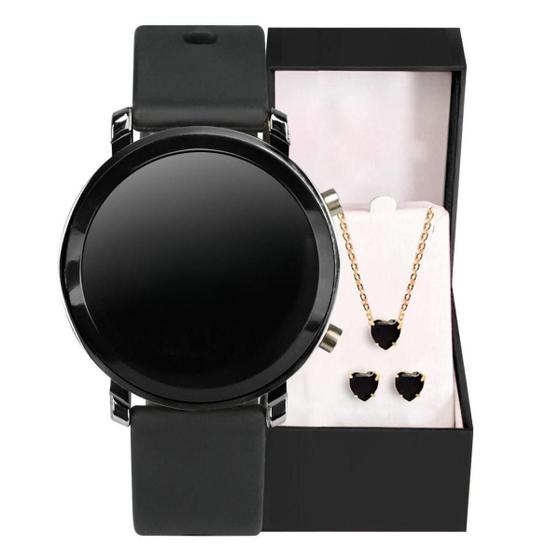 Relógio Digital Led Feminino de Pulso Preto Redondo Original Garantia Menor preço em Relógio Digital Led Feminino de Pulso Preto Redondo Original Garantia