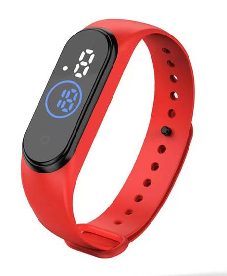 Imagem de Relógio Digital Led Touch Adulto/Infantil Unissex Crianças Esportivo Pulseira Silicone Ajustável Feminino/Masculino Prova Água
