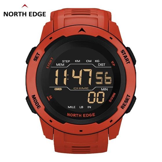 Imagem de Relógio Digital NORTH EDGE Mars À Prova D'Água 50m SPORT - Vermelho