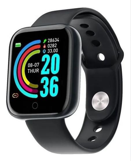 Relógio Digital Smart Masculino E Feminino Preto Pulseira Removível D20 Menor preço em Relógio Digital Smart Masculino E Feminino Preto Pulseira Removível D20