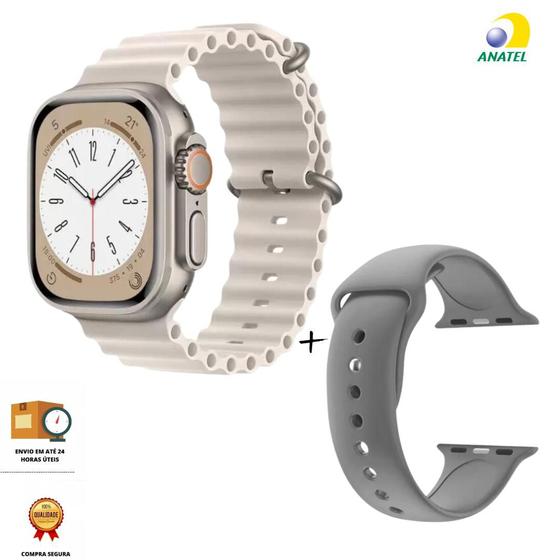 Imagem de Relógio Digital Smartwatch Hw68 Ultra Original Mini lançamento  41mm C/ 02 Pulseiras