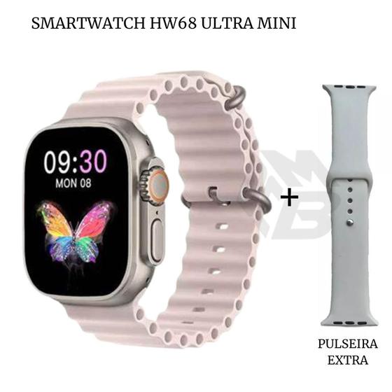 Imagem de Relógio Digital Smartwatch Hw68 Ultra Original Mini lançamento  41mm C/ 02 Pulseiras