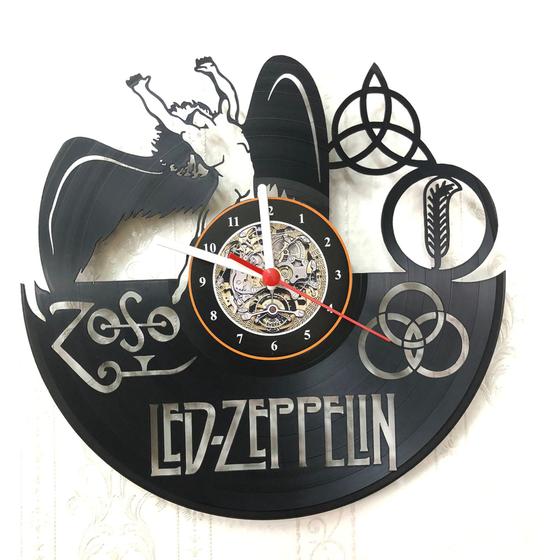 Imagem de Relógio Disco De Vinil, Led Zeppelin, Rock, Decoração, Banda