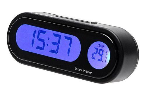 Imagem de Relógio E Medidor Temperatura Carro Automotivo Lcd Digital
