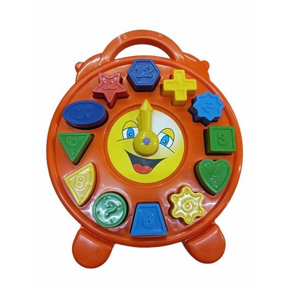Imagem de Relógio Educativo Brinquedo De Encaixe Pedagógico Divplast