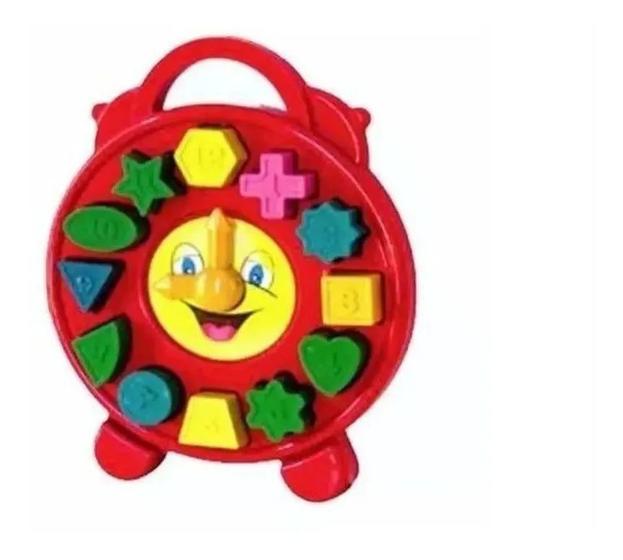 Imagem de Relógio Educativo Brinquedo De Encaixe Pedagógico Divplast