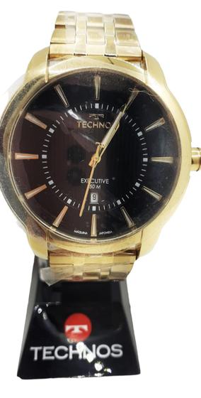 Imagem de Relógio em Aço Inoxidável Dourado Masculino Technos - 2117LDJ/1P