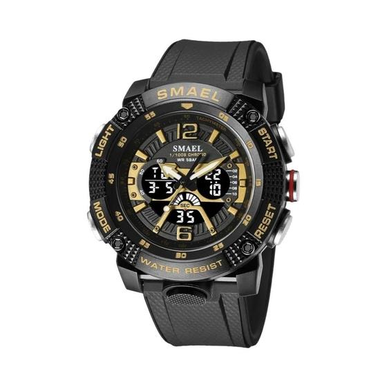 Imagem de Relógio Esportivo Masculino Com Cronômetro Analógico De Quartzo Com Display Digital LED E Pulseira