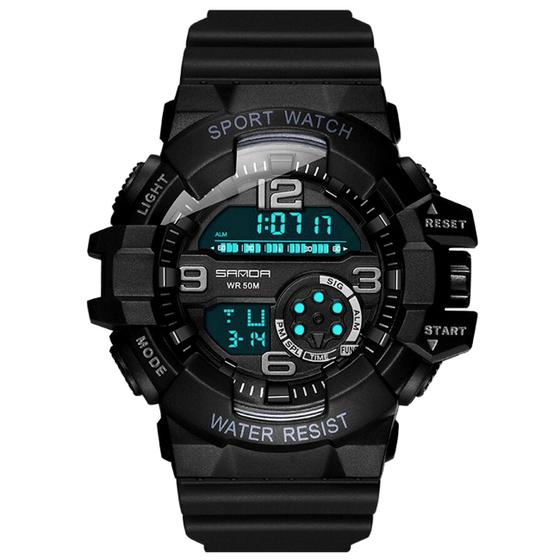 Relógio Masculino TEARTRACE Analógico - Cronógrafo, À Prova D'Água 30m | Pulseira Silicone Azul