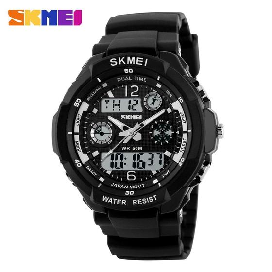 Imagem de Relógio Esportivo Militar Masculino Skmei S-shock 0931 LED Digital Analógico À Prova D'Água Alarme Cronometro Quartz Junqiao