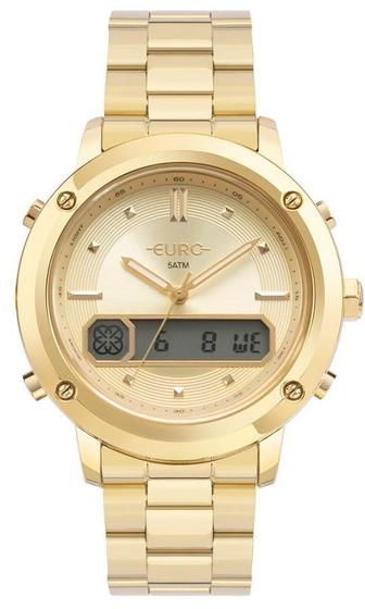 Imagem de Relógio Euro Feminino Dourado Digital E Analogico Garantia 1