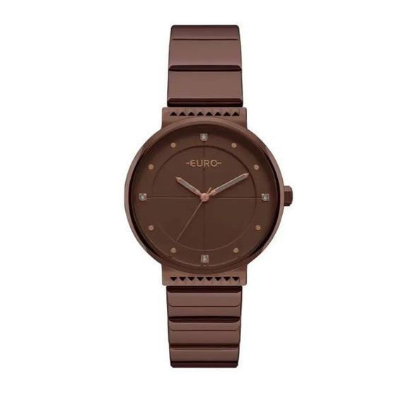 Relógio euro feminino spike slim - eu2035ysf/4m - marrom com fundo ...