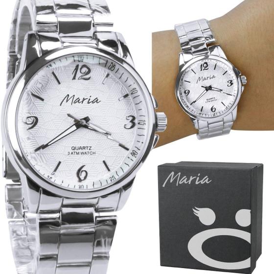 Imagem de relogio feminino aço prata inox casual caixa qualidade premium presente original