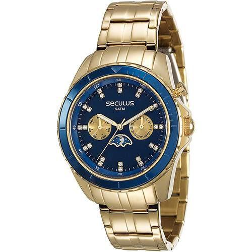 Relógio Feminino Analógico Seculus Dourado 28709LPSVDA1 Menor preço em Relógio Feminino Analógico Seculus Dourado 28709LPSVDA1