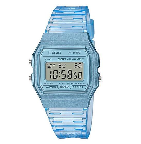 Imagem de Relógio Feminino Casio Analógico Azul F-91WS-2DF