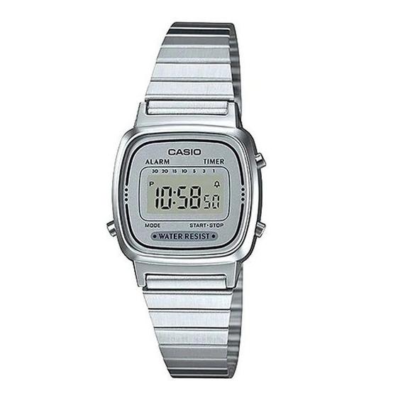 Imagem de Relógio Feminino Casio Digital Vintage Prata Mini LA670WA-7DF