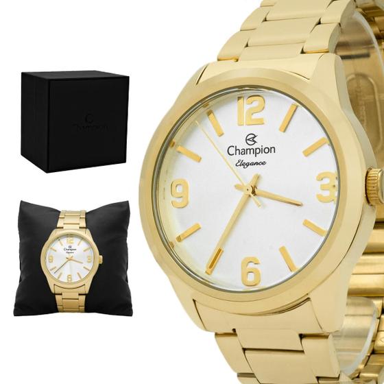 Imagem de Relogio Feminino Champion Analogico Aço Inoxidavel Dourado Elegance Original Resistente a Agua 1 Ano de Garantia RCHCN27232H