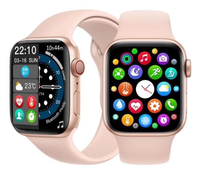 Imagem de Relógio Feminino Delicado Academia Smartwatch W28 Pro Rosa Faz Recebe Chamadas Notificações