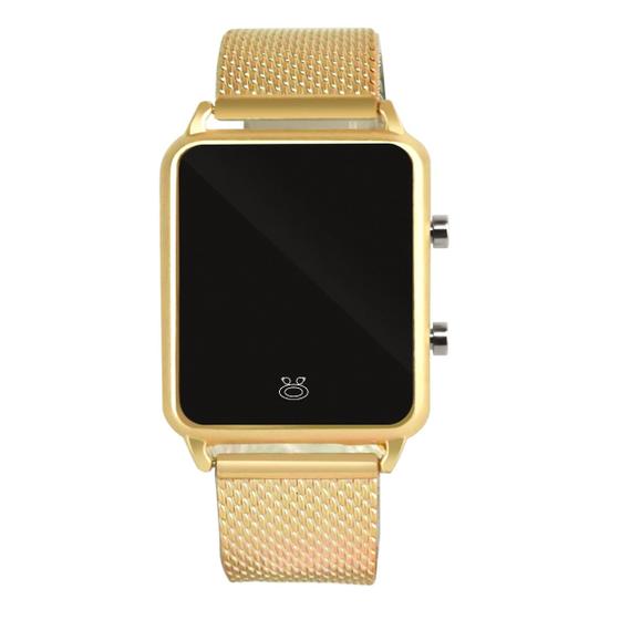 Imagem de Relógio feminino digital led dourado silicone original