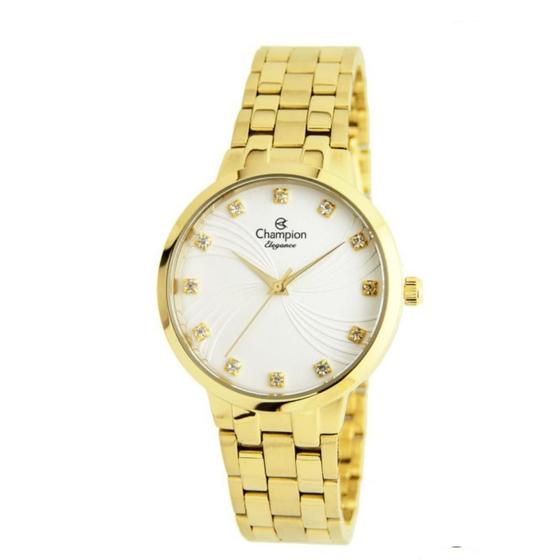 Imagem de Relogio Feminino Dourado Champion com Pedras CN24084H