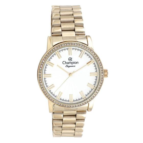 Imagem de Relogio Feminino Dourado Champion com Pedras CN25798H