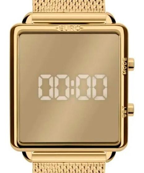 Imagem de Relógio Feminino Dourado Digital Espelhado Euro EUJHS31BAMS/4D