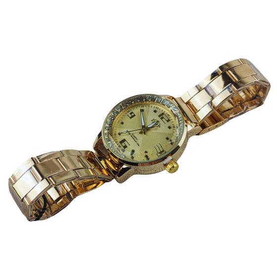 Imagem de Relógio Feminino Dourado Quartz Analogico Elegante Resistente A Agua Luxo Elegante Chique