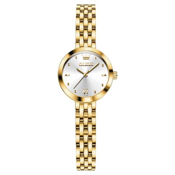 Imagem de Relógio Feminino Elegante De Pulso Analógico Quartz Dourado