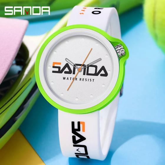 Imagem de Relógio Feminino Esportivo Sanda Vitality À Prova D'água Pulseira Silicone