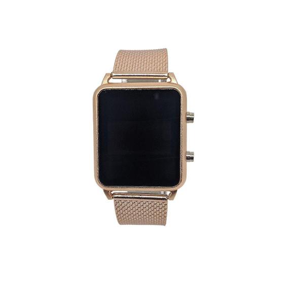 Imagem de Relógio Feminino Led Quadrado Digital Watch Rose Frisado