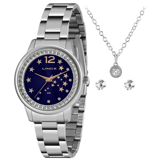 Imagem de Relógio Feminino Lince LRMJ140L KN60 Pulseira de Aço Prata