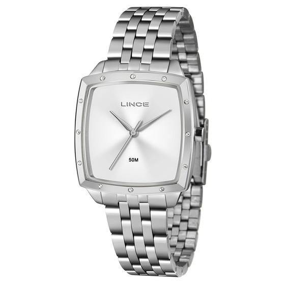 Imagem de Relógio Feminino Lince Urban Prata 34mm Aço 50M