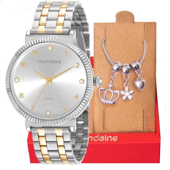 Relógio Feminino Mondaine Bicolor Analógico 32360LPMVBE3 Imagem de Relógio Feminino Mondaine Bicolor Analógico 32360LPMVBE3
