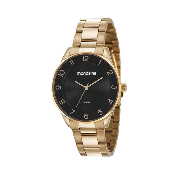 Imagem de Relogio feminino mondaine dourado/preto 53637lpmvde2